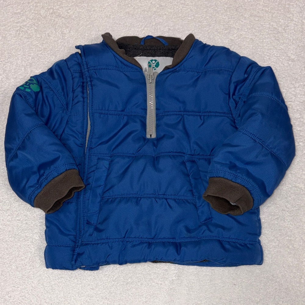 Buckle me baby coat car seat safe Blue Kids Puffer Jacket boys 2t